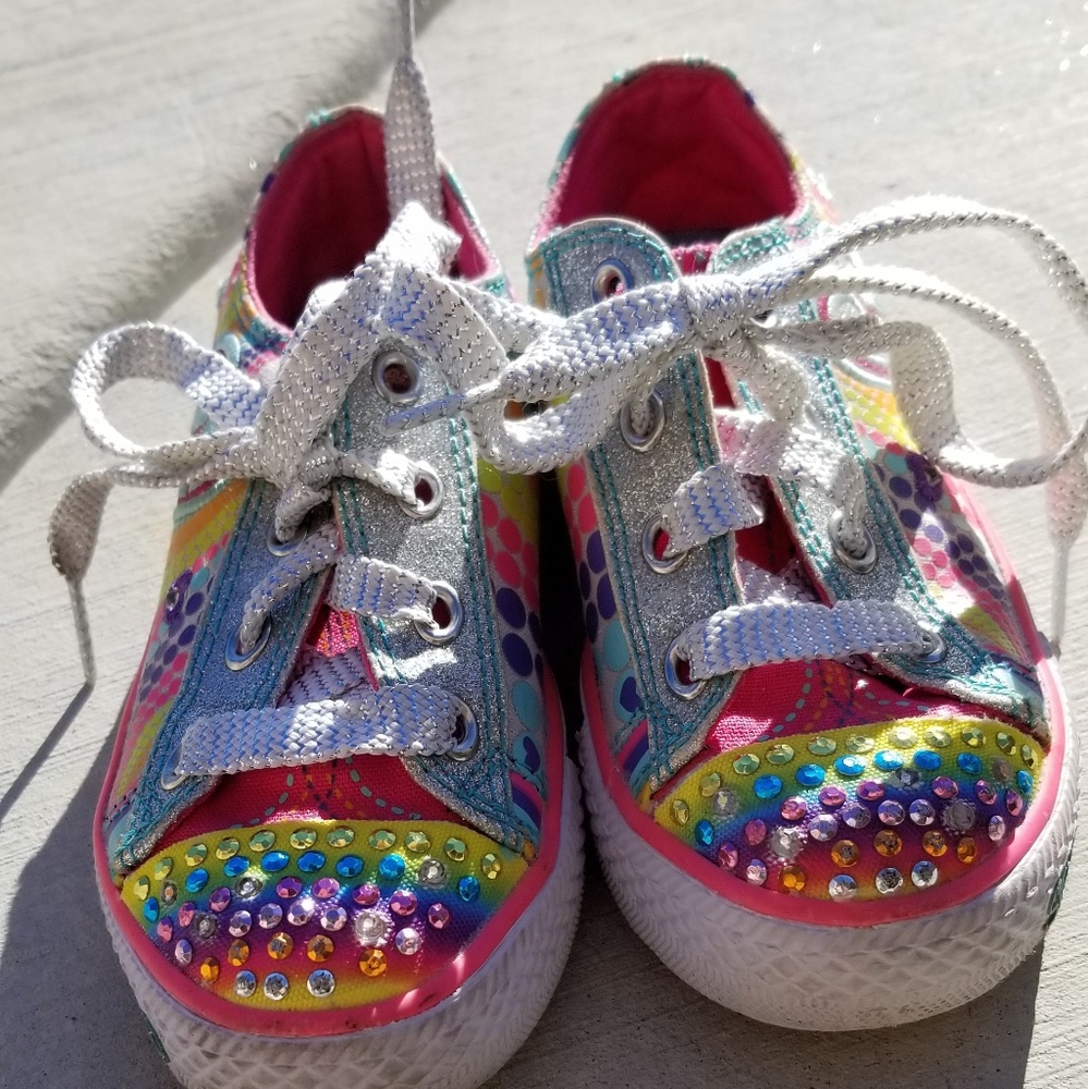 Rainbow Sketchers twinkle toes sneakers